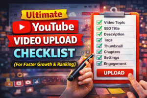 ✅ Ultimate YouTube Video Upload Checklist (For Faster Growth & Ranking)
