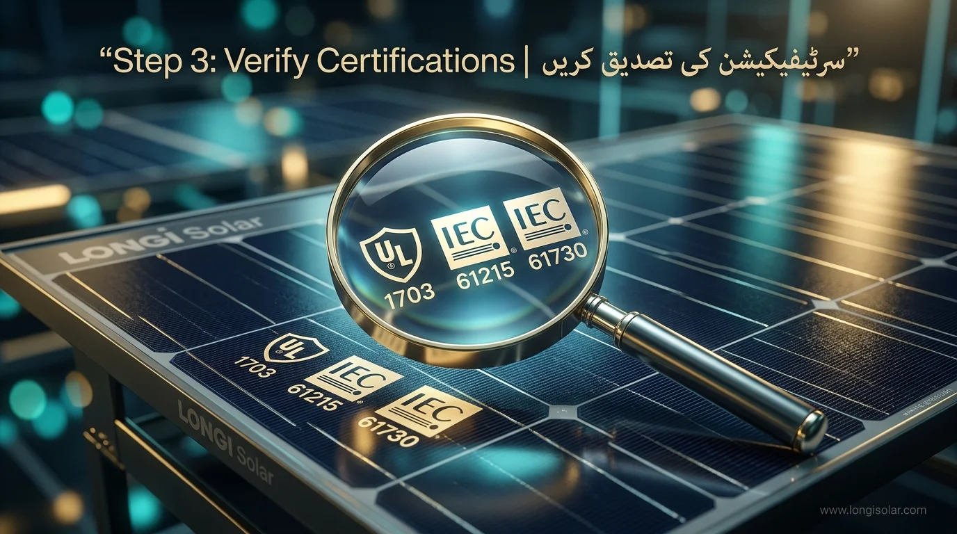Step 3: Verify Certifications:(سرٹیفیکیشن کی تصدیق کریں)