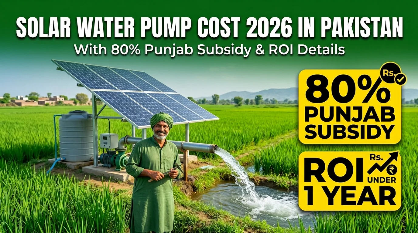 Solar Water Pump Cost 2026 in Pakistan with 80% Punjab Subsidy & ROI Details