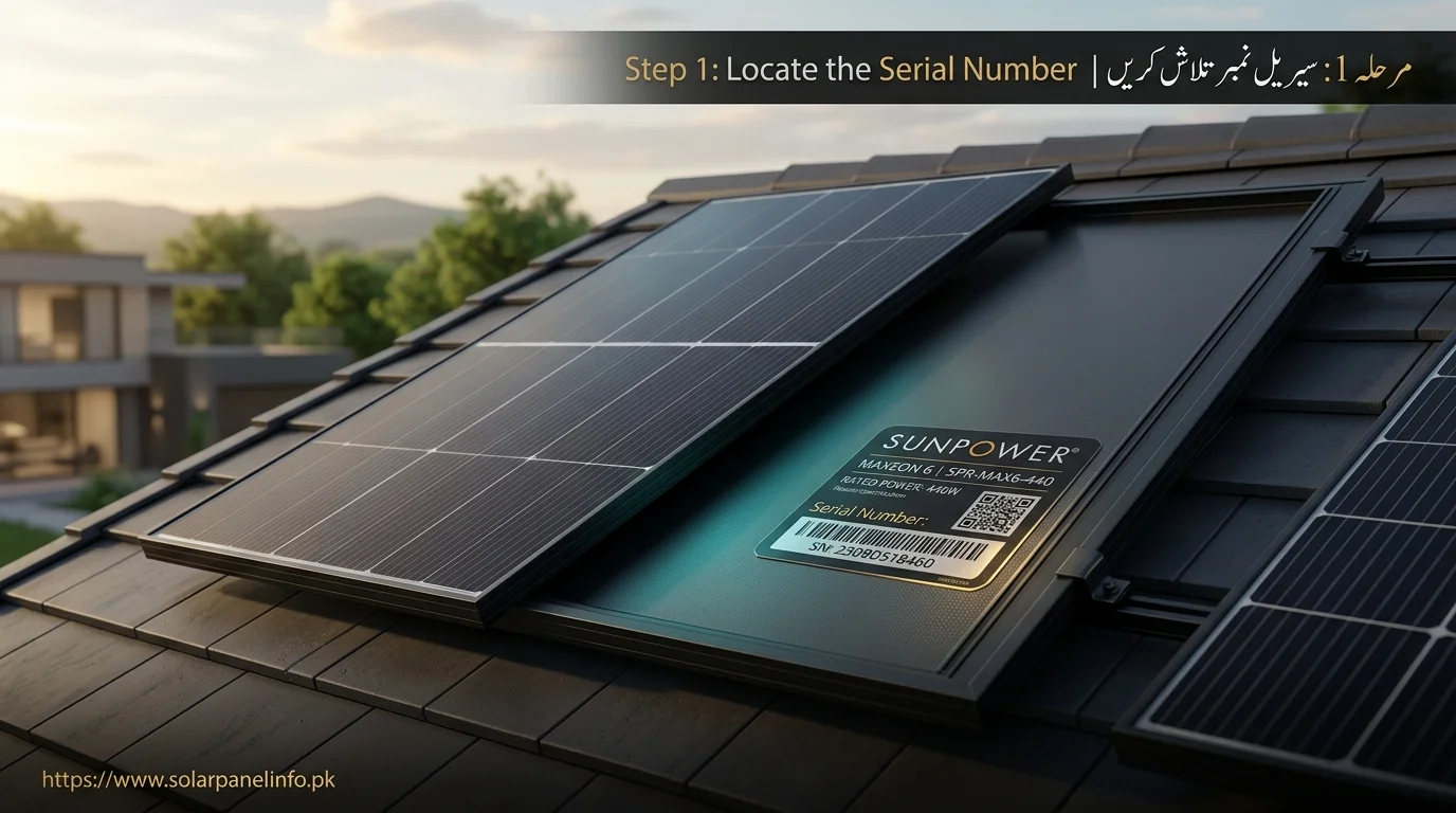 Step 1: Locate the Serial Number مرحلہ 1: سیریل نمبر تلاش کریں۔