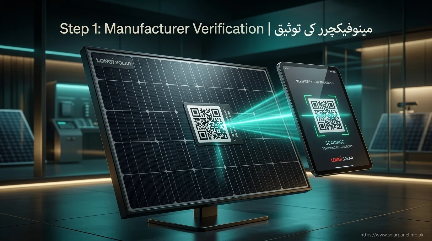 Step 1: Manufacturer Verification: (مینوفیکچرر کی توثی)