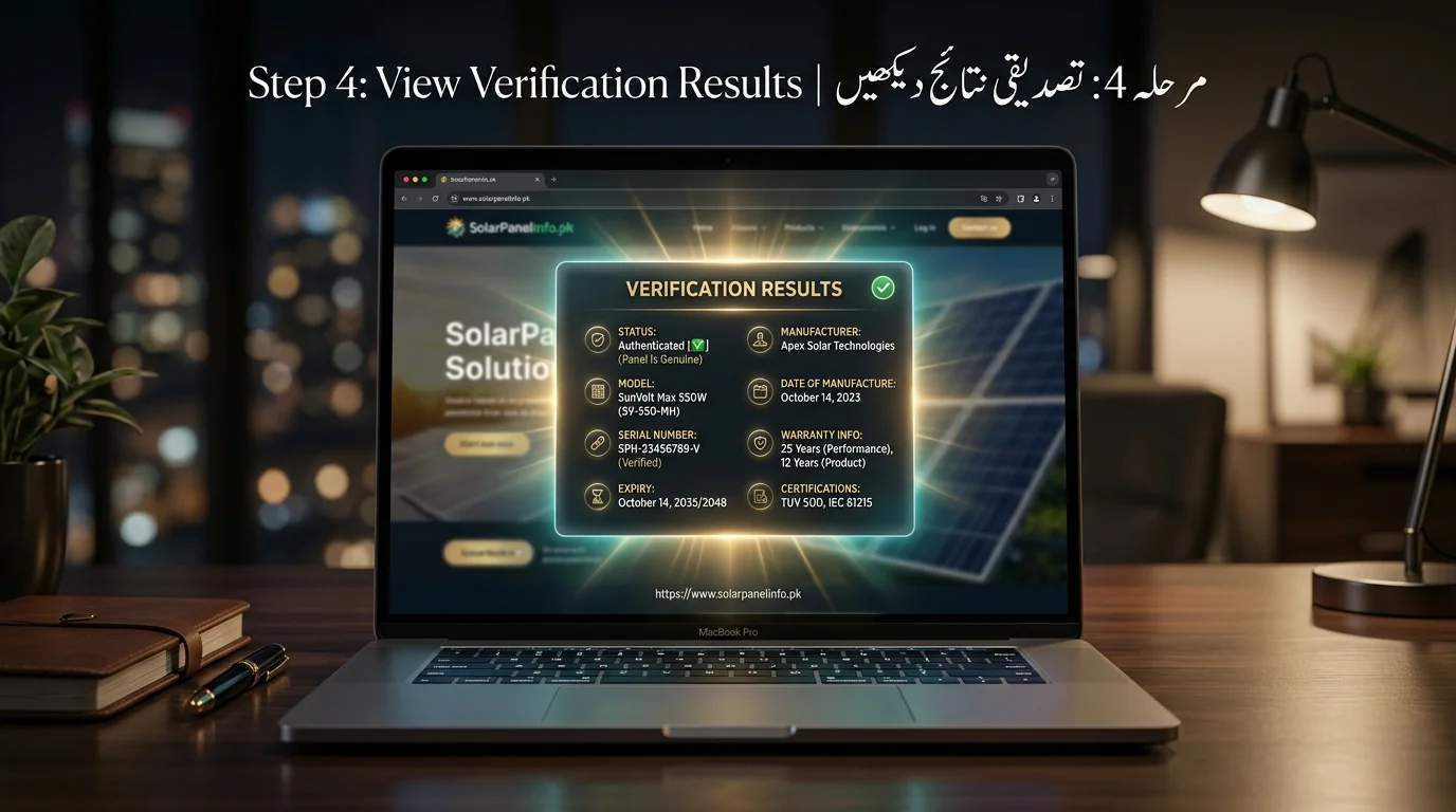 Step 4: View the Verification Results مرحلہ 4: تصدیقی نتائج دیکھیں